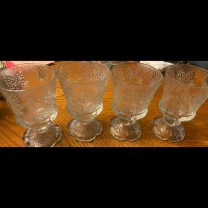 Vintage White Ponderosa Water Goblet